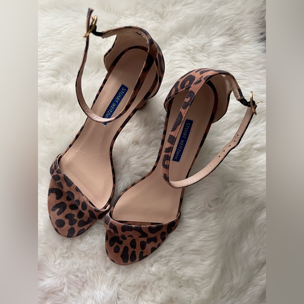 New! Stuart Weitzman Leopard Print Women's Heels
